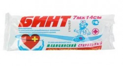 Бинт стерильный Leiko прессованный экстра класса р. 7мх14см 1 шт. 36 г/м кв.